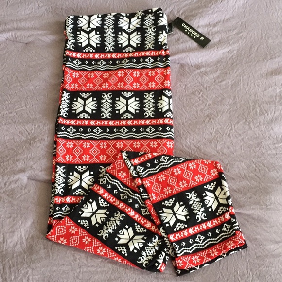 Chances R Winter Print Leggings - Picture 1 of 3